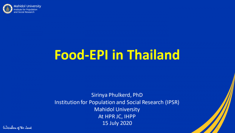 The Healthy Food Environment Policy Index (Food-EPI) in Thailand