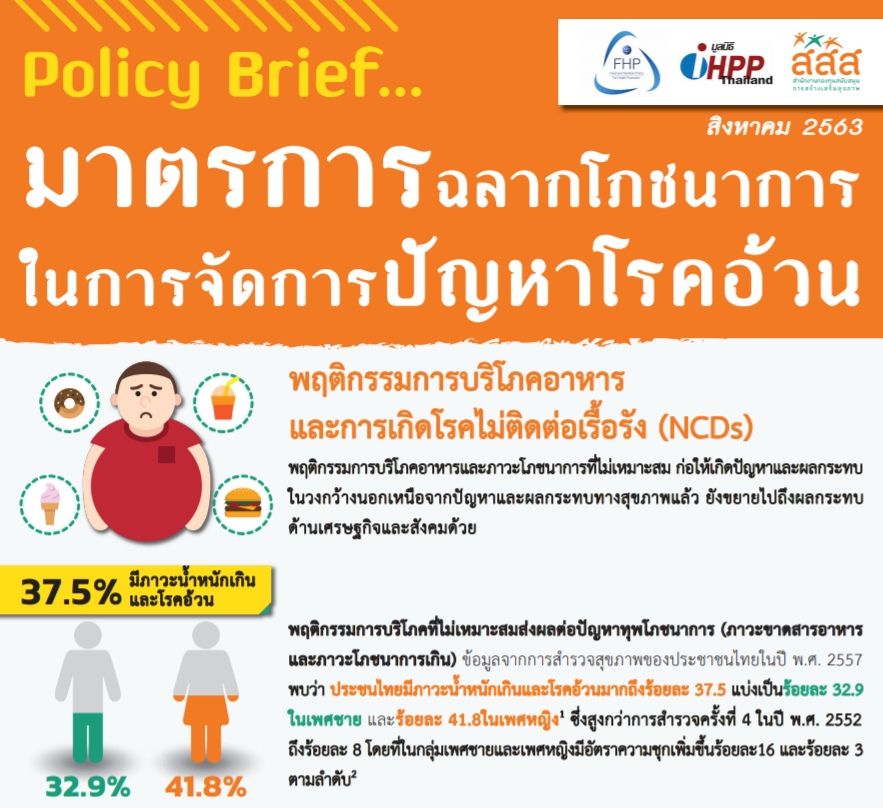 Policy Brief มาตรการฉลากโภชนาการในการจัดการปัญหาโรคอ้วน