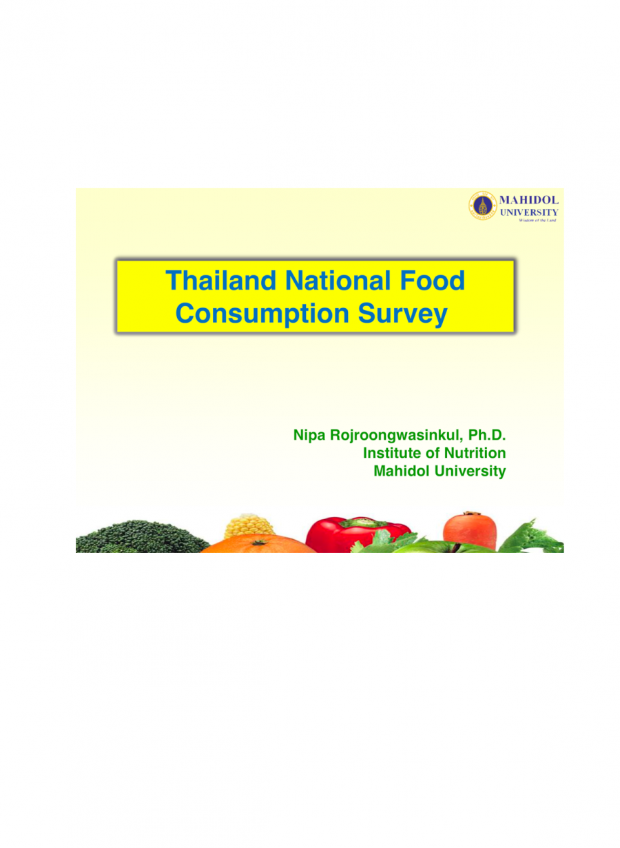 Thailand National Food Consumption Survey